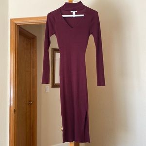 Maroon Body Con Dress
